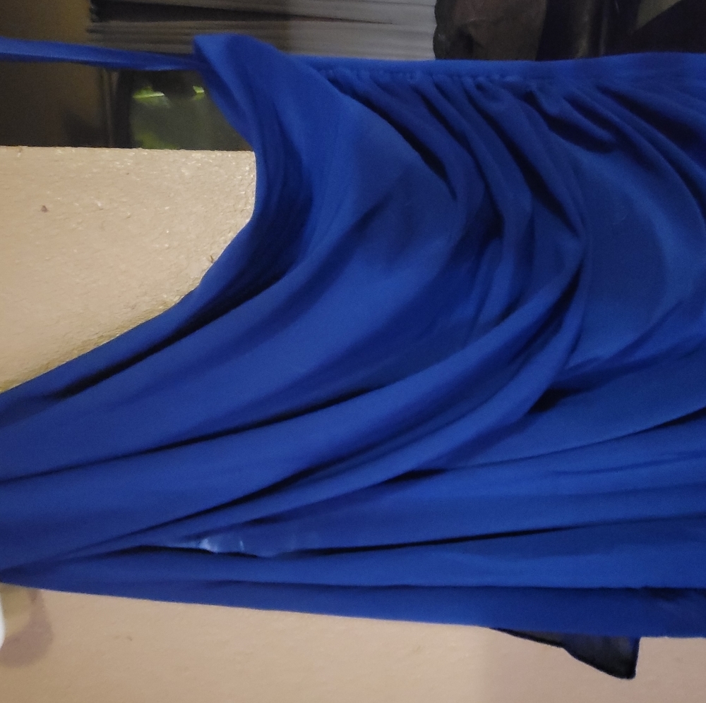 Ralph Lauren off one-shoulder with rhinestones evening dress size 10-12.